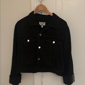 Frame Black Denim Jacket Medium